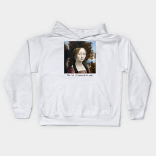 Leonardo da Vinci Renaissance artist painting Kids Hoodie